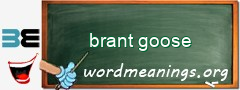 WordMeaning blackboard for brant goose